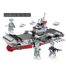 Load image into Gallery viewer, 421PCS Military WW2 001 Liaoning Class Aircraft Carrier Figure Model Toy Building Block Brick Gift Kids