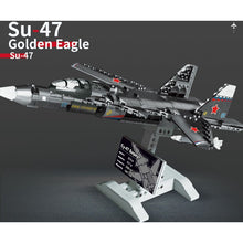 Load image into Gallery viewer, 707PCS Military SU-47 Golden Eagle Air Fighter Plane Figures Model Building Block Brick Toy Gift Set Kids New