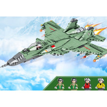 Load image into Gallery viewer, 999PCS Military WW2 J-15 Flying Shark Flanker D Air Fighter Aircraft Figure Model Toy Building Block Brick Gift Kids Compatible Lego