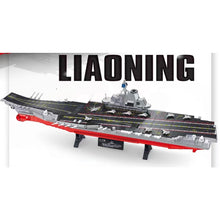 Load image into Gallery viewer, 3094PCS Military WW2 Large PLA Navy Liaoning Class 001 Aircraft Carrier Figure Model Toy Building Block Brick Gift Kids