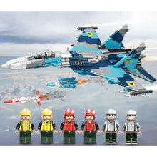 Load image into Gallery viewer, 2332PCS Military WW2 SU-27 Sukhoi Flanker Air Fighter Aircraft Figure Model Toy Building Block Brick Gift Kids Compatible Lego