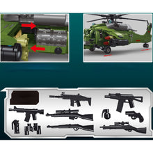 Load image into Gallery viewer, 600PCS Military WW2 Harbin Z-20 Helicopter Figure Model Toy Building Block Brick Gift Kids