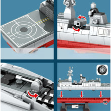 Load image into Gallery viewer, 502PCS Military WW2 Type 054A Frigates Model Toy Building Block Brick Gift Kids Compatible Lego