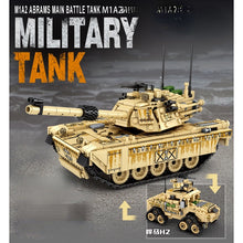 Load image into Gallery viewer, 801PCS 2in1 M1A2 Abrams Main Battle Tank HUMMER H2 Model Toy Figure Building Block Brick Gift Kids