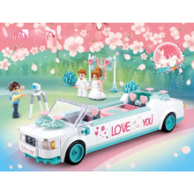 Load image into Gallery viewer, 204PCS MOC Romantic Love Girl Wedding Convertible Car Bridegroom Bride Figure Model Toy Building Block Brick Gift Kids