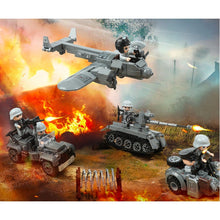 Load image into Gallery viewer, 508PCS Military WW2 R12 KFZ.B20 Jeep Liegender Bleistift DO17 Fighter Tank Figure Model Toy Building Block Brick Gift Kids Compatible Lego