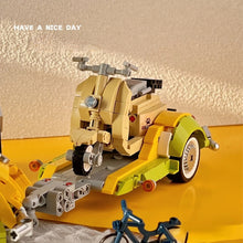 Load image into Gallery viewer, 1409PCS MOC Technic Pull Back Beetle Trailer Motorcycle Bike Camper Car Model Toy Building Block Brick Gift Kids Compatible Lego