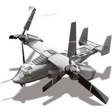Load image into Gallery viewer, 593PCS Military V-22 Osprey Aircraft Bell Boeing Model Building Block Brick Toy Gift Set Kids New