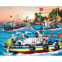 Load image into Gallery viewer, MOC Fishing Boat Figures Model Toy Building Block Brick Gift Kids