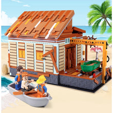Load image into Gallery viewer, 2027PCS MOC Shipyard Fishing Boat Repair Shop Model Figures Toy Building Block Brick Gift Kids Compatible Lego