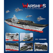 Load image into Gallery viewer, 1261PCS Military WW2 USS Shandong Aircraft Carrier Model Toy Building Block Brick Gift Kids Compatible Lego