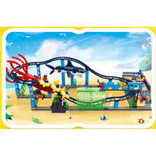 Load image into Gallery viewer, 1308PCS MOC City Funfair Amusement Park Roller Coaster Figure Model Toy Building Block Brick Gift Kids Compatible Lego