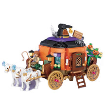 Load image into Gallery viewer, 839PCS MOC Halloween Pumpkin Carriage Coach Fairy Tales Model Figure Building Block Brick Gift Set Kids