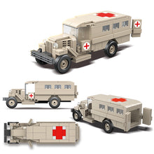 Load image into Gallery viewer, 334PCS Military WW2 GAZ-55 Ambulance Truck Figure Model Toy Building Block Brick Gift Kids