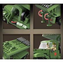 Load image into Gallery viewer, 731PCS Military WW2 BM-13 Rocket Artillery Katyusha Truck Figure Model Toy Building Block Brick Gift Kids