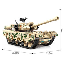Load image into Gallery viewer, 1306PCS Military 2in1 WW2 ZTZ-99A Main Battle Tank Robot Mecha Deformation Figure Model Toy Building Block Brick Gift Kids Compatible Lego