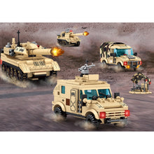 Load image into Gallery viewer, 877PCS Military WW2 4in1 Jeep Truck Tank Model Toy Building Block Brick Gift Kids Compatible Lego