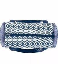 Load image into Gallery viewer, Thirty one organizing utility tall tote zip top bag 31 Gift in Navy Perfect Pendant