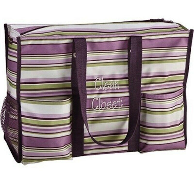 Thirty One Super Organizing Zip Top Utility tote bag 31 Gift in Plum S –  mycrazybuy store