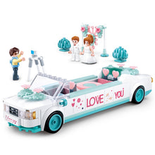 Load image into Gallery viewer, 204PCS MOC Romantic Love Girl Wedding Convertible Car Bridegroom Bride Figure Model Toy Building Block Brick Gift Kids