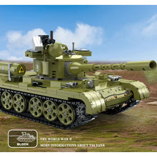 Load image into Gallery viewer, 661PCS Military WW2 T-34 Battle Tank Figure Model Toy Building Block Brick Gift Kids