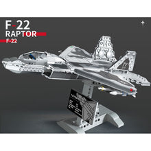 Load image into Gallery viewer, 626PCS Military F22 Raptor Air Fighter Plane Figures Model Toy Building Block Brick Gift Set Kids New