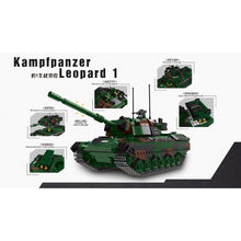 Load image into Gallery viewer, 1145PCS WW2 Kampfpanzer Leopard 1 Tank Model Toy Building Block Brick Gift Kids Compatible Lego