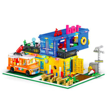 Load image into Gallery viewer, 1489PCS MOC City Street Container Bar Pub Model Toy Building Block Brick Gift Kids Compatible Lego