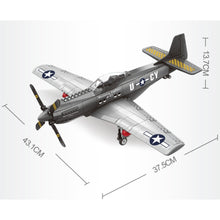 Load image into Gallery viewer, 258PCS Military WW2 P-51 North American Mustang Air Fighter Model Toy Building Block Brick Gift Kids