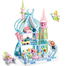 Load image into Gallery viewer, 447PCS MOC Girls Dream Ice Snow Fairy Tale Castle Princess Prince Figure Model Toy Building Block Brick Gift Kids
