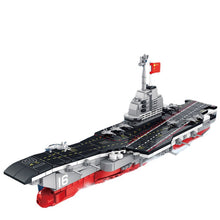 Load image into Gallery viewer, 702PCS Military WW2 Liaoning Aircraft Carrier Battle Ship Model Toy Building Block Brick Gift Kids Compatible Lego
