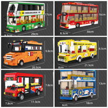 Load image into Gallery viewer, MOC City Town Tour Double Decker School Sightseeing Bus Model Toy Building Block Brick Gift Kids