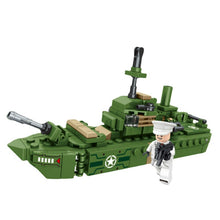 Load image into Gallery viewer, 833PCS Military WW2 4in1 Tank Air Fighter Battle Ship Helicopter Figure Model Toy Building Block Brick Gift Kids Compatible Lego