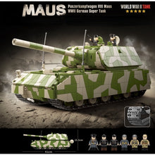 Load image into Gallery viewer, 2930PCS MOC Military WW2 MAUS Panzer Panzerkampfwagen VIII German Tank Figure Model Toy Building Block Brick Gift Kids Compatible Lego