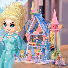 Load image into Gallery viewer, 447PCS MOC Girls Dream Ice Snow Fairy Tale Castle Princess Prince Figure Model Toy Building Block Brick Gift Kids