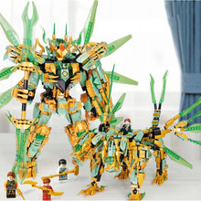 Load image into Gallery viewer, 1618PCS MOC 2in1 Ninja Mecha Gold Dragon Figure Model Toy Building Block Brick Gift Kids Compatible Lego