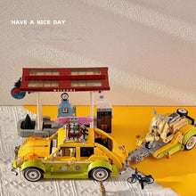 Load image into Gallery viewer, 1409PCS MOC Technic Pull Back Beetle Trailer Motorcycle Bike Camper Car Model Toy Building Block Brick Gift Kids Compatible Lego