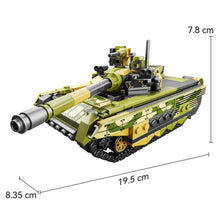 Load image into Gallery viewer, 429PCS Military WW2 T-90M Main Battle Tank Figure Model Toy Building Block Brick Gift Kids