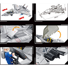 Load image into Gallery viewer, 366PCS Military WW2 J-15 Flying Shark Flanker Air Fighter Figure Model Toy Building Block Brick Gift Kids Compatible Lego