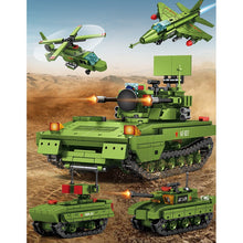 Load image into Gallery viewer, 545PCS Military WW2 4in3 Z-9 Tank Air Fighter Aircraft Helicopter Model Toy Building Block Brick Gift Kids Compatible Lego