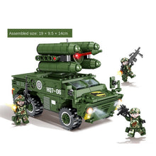 Load image into Gallery viewer, 450PCS Military WW2 HQ-7 Anti-aircraft Missile Truck Figure Model Toy Building Block Brick Gift Kids
