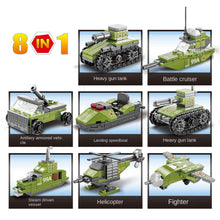 Load image into Gallery viewer, 596PCS Military WW2 8in1 Type 99A Main Battle Tank Model Toy Building Block Brick Gift Kids