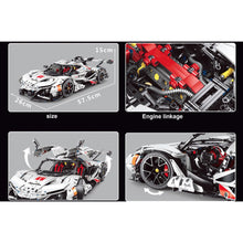 Load image into Gallery viewer, 3668PCS MOC Technic Apollo White Super Racing Sports Car Model Toy Building Block Brick Gift Kids Compatible Lego
