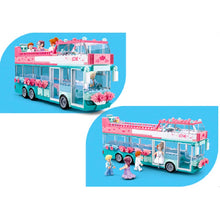 Load image into Gallery viewer, 379PCS MOC Girls Romantic Love Wedding Double Decker Bus Bride Bridegroom Figure Model Toy Building Block Brick Gift Kids