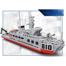 Load image into Gallery viewer, 383PCS Military WW2 Type 081 Mine Countermeasures Ship Wochi Class Figure Model Toy Building Block Brick Gift Kids