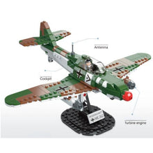 Load image into Gallery viewer, 427PCS Military WW2 Messerschmitt ME-262 Schwalbe Air Fighter Aircraft Figure Model Toy Building Block Brick Gift Kids Compatible Lego