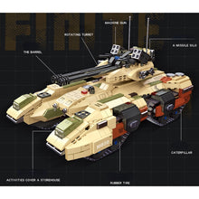 Load image into Gallery viewer, 1270PCS Military WW2 M850 Grizzly Battle Treads Tank Model Toy Building Block Brick Gift Kids Compatible Lego