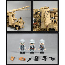 Load image into Gallery viewer, 829PCS Military WW2 Flak 36 88mm Antiaircraft Figure Model Toy Building Block Brick Gift Kids