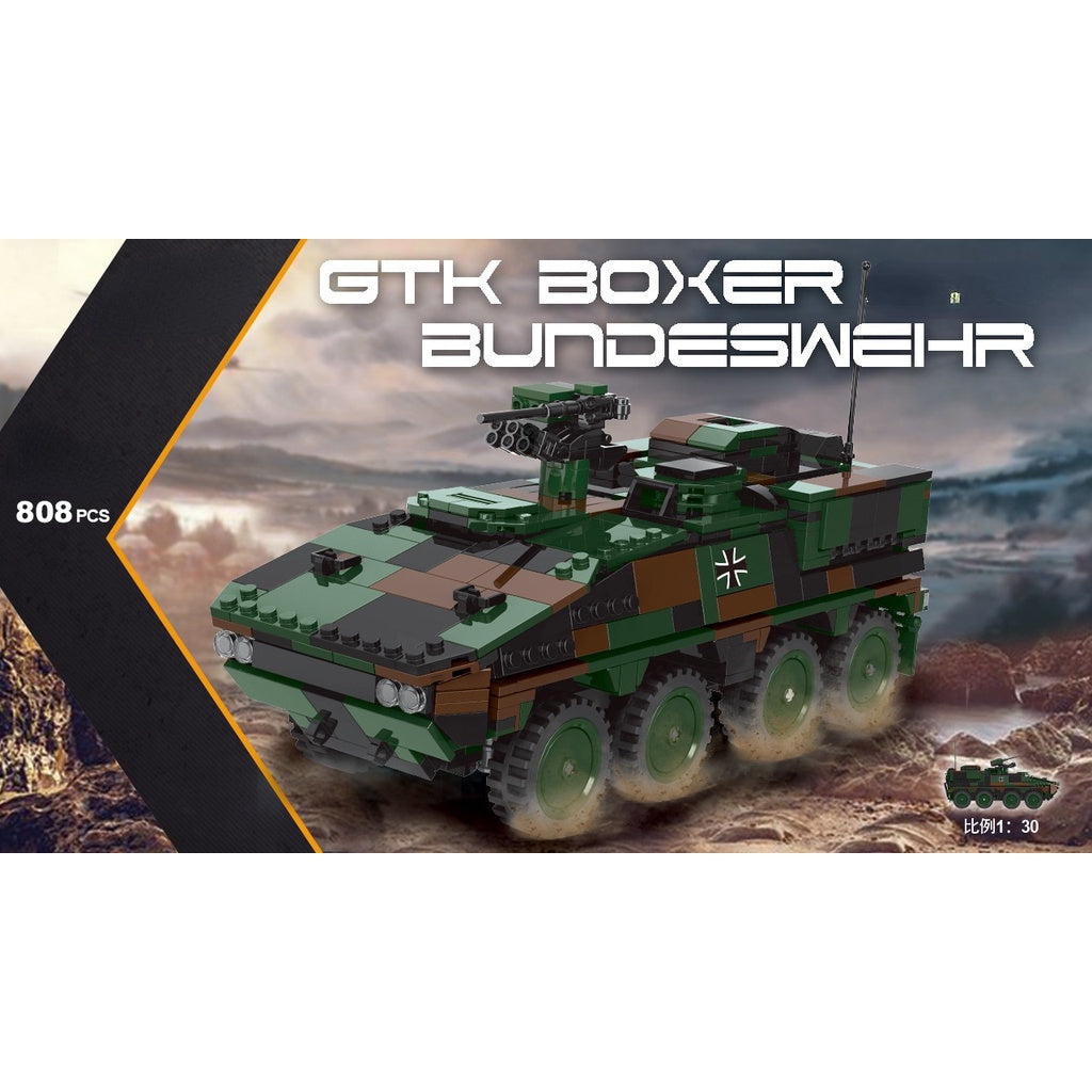 808PCS WW2 GTK Boxer Bundeswehr Armoured Vehicle Model Toy