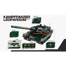 Load image into Gallery viewer, 1346PCS WW2 Kampfpanzer Leopard 2A6 Tank Model Toy Building Block Brick Gift Kids Compatible Lego